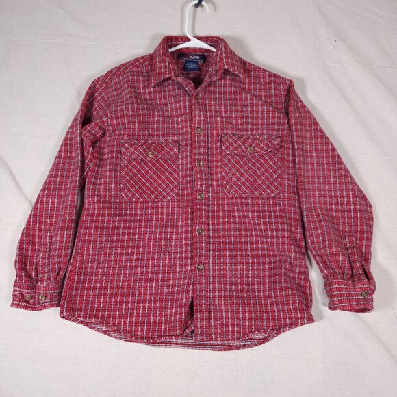 Five Brother Heavyweight Plaid Button Down Shirt Mens Large Plaid Outdoors Logge - Picture 1 of 16